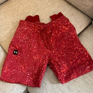 Under Armour Red Speckled Athletic Shorts